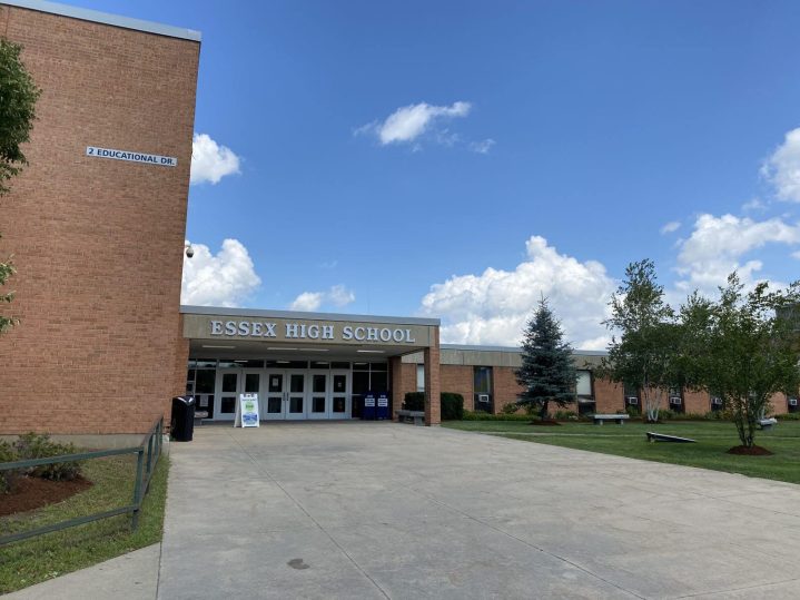 A photo of the front of Essex High School