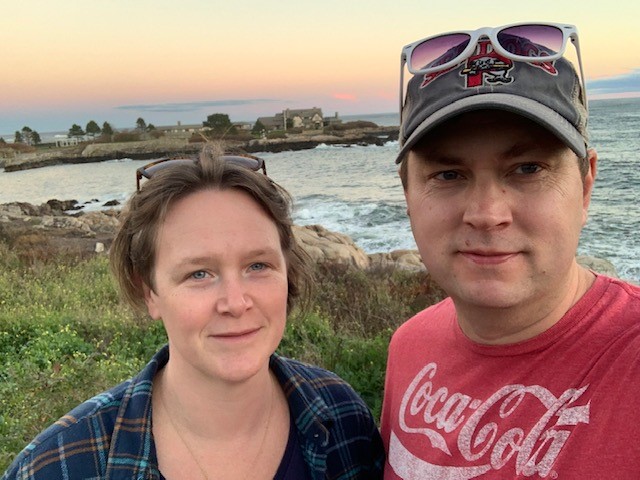 Chad Leighton and his wife, Melonie, in Kennebunk, Maine