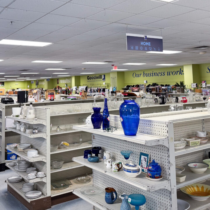 Topsham, ME Goodwill store's home section before the remodel