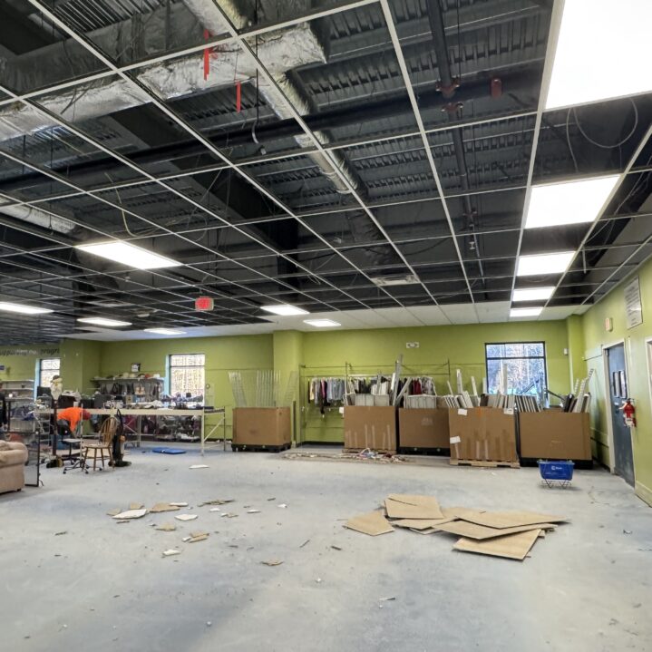 Topsham store remodel progress photo (empty floor)