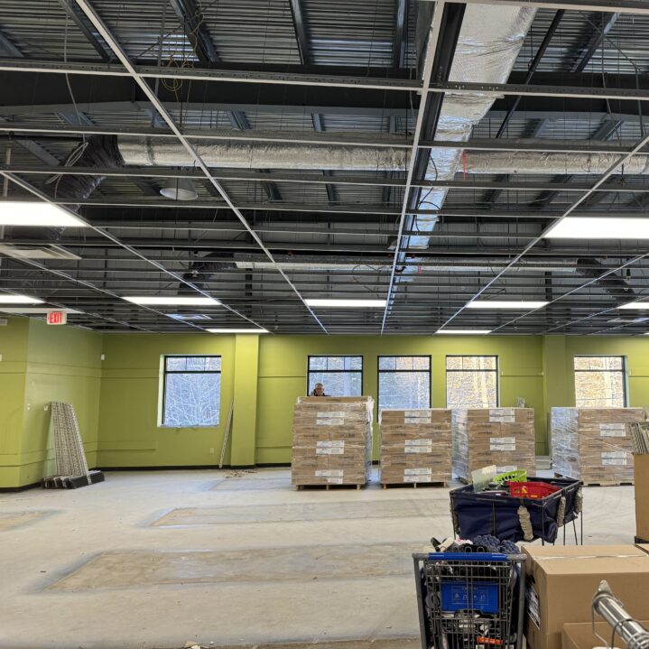 Topsham store remodel progress photo (empty floor)