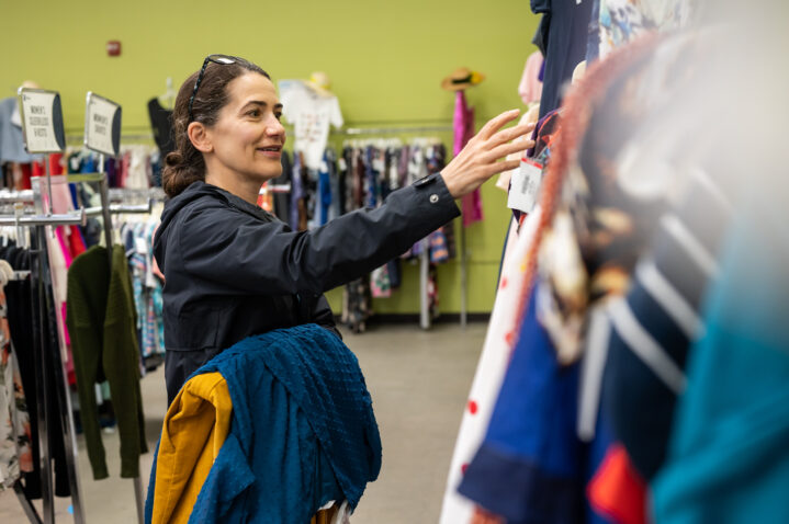 person shopping at Goodwill store